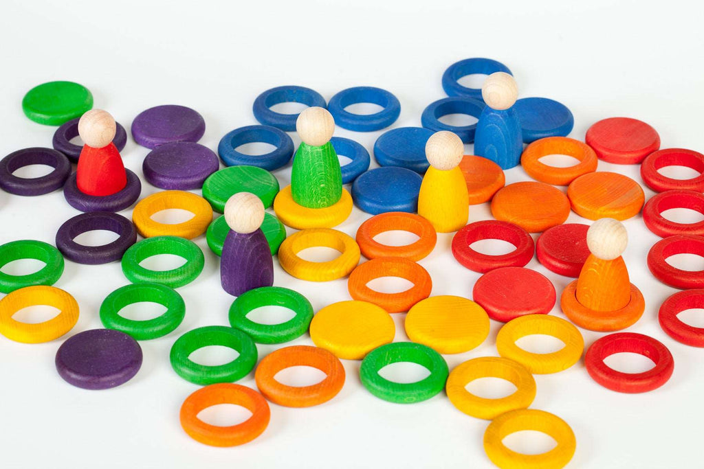Grapat set van 6 Nins, ringen en munten - K-Deetje Oostkamp Brugge Duurzame Baby- en kinderwinkel