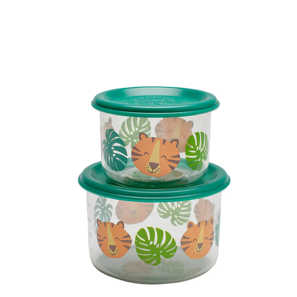 SugarBooger Snack containers set van 2 Tiger - K-Deetje Oostkamp Brugge Duurzame Baby- en kinderwinkel