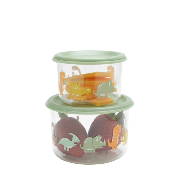 SugarBooger Snack containers set van 2 Baby Dinosaur - K-Deetje Oostkamp Brugge Duurzame Baby- en kinderwinkel