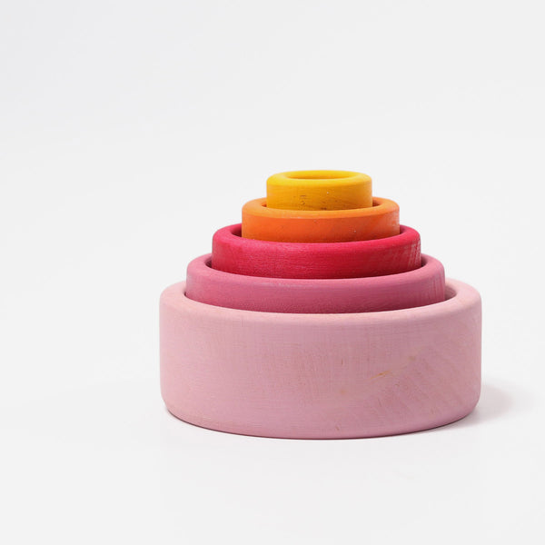 Grimm's Set gekleurde Schaaltjes Lollipop - K-Deetje Oostkamp Brugge Duurzame Baby- en kinderwinkel