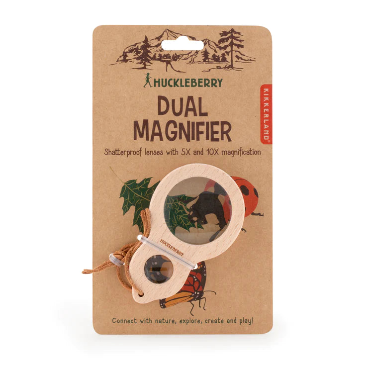Kikkerland Huckleberry Dubbel Vergrootglas - K-Deetje Oostkamp Brugge Duurzame Baby- en kinderwinkel