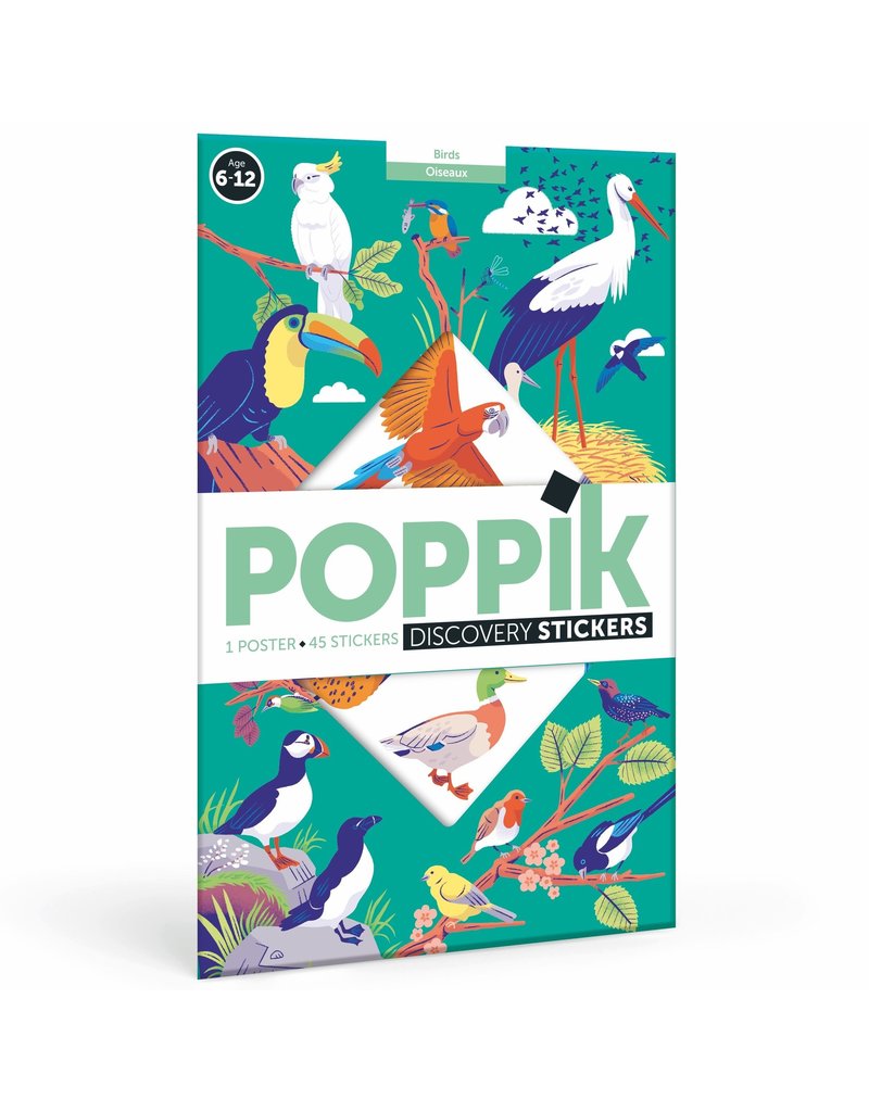 Poppik Stickers Maak je eigen poster Vogels - K-Deetje Oostkamp Brugge Duurzame Baby- en kinderwinkel